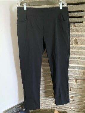 Slimsation black stretch pull on pants front and back pockets comfort classic